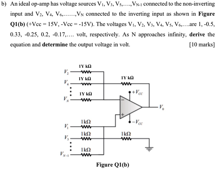 Solved Subject Analog 2 Let Y 9 B An Ideal Op Amp Has Voltage Sources Vt Vs Vs Vi I