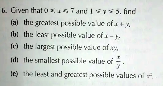 given and which of the following is a possible value of