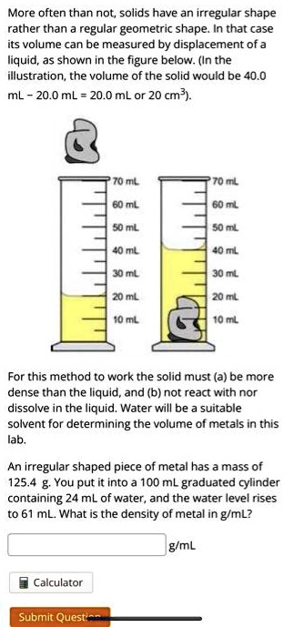 SOLVED: Texts: More often than not, solids have an irregular shape