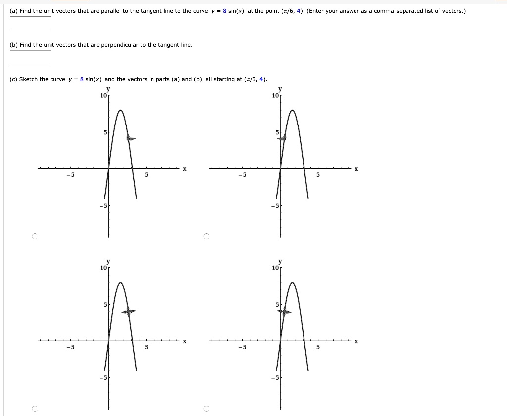 SOLVED: Find the unit vectors that are parallel the tangent line to the ...