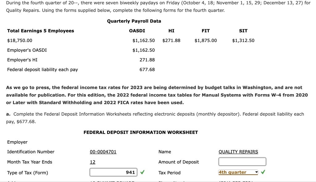SOLVED Texts What is the amount of deposit? During the fourth quarter