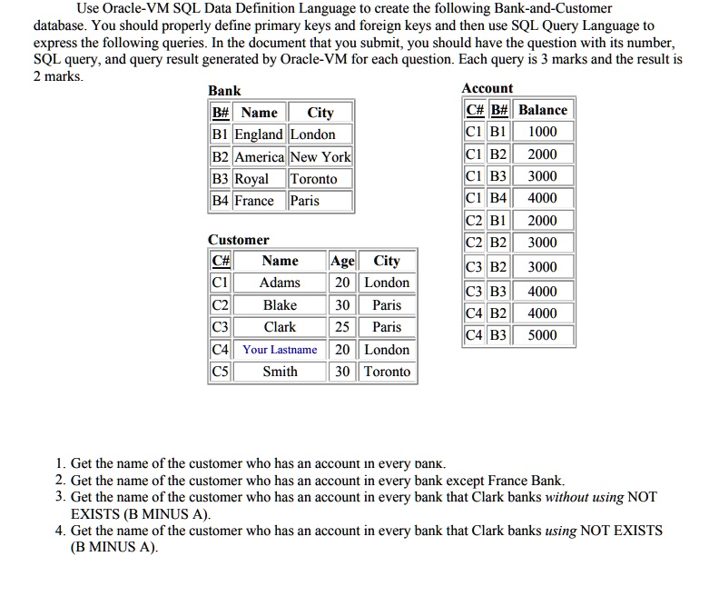 VIDEO solution: Use Oracle-VM SQL Data Definition Language to create ...