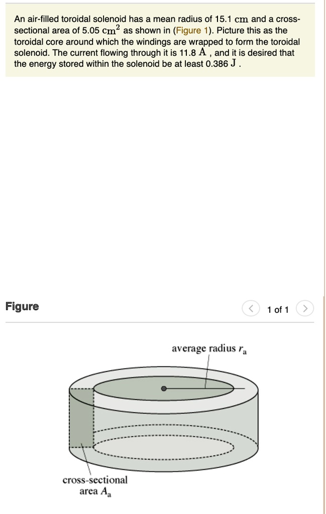 SOLVED: An air-filled toroidal solenoid has a mean radius of 15.1 cm ...