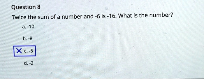 the sum of 6 and a number is 16
