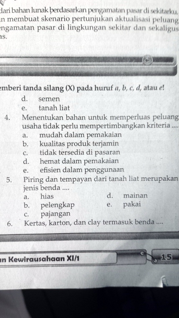 SOLVED: Ada Yang Tau Jawabannya No 4 Lari Bahan Lunak Berdasarkan ...