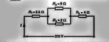 R1 = 2.5 ?
R2 = 6 ?
R3 = 2 ?
R4 = 4 ?
200 V