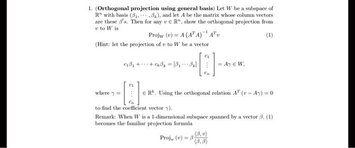 Vector Projection Example Problems