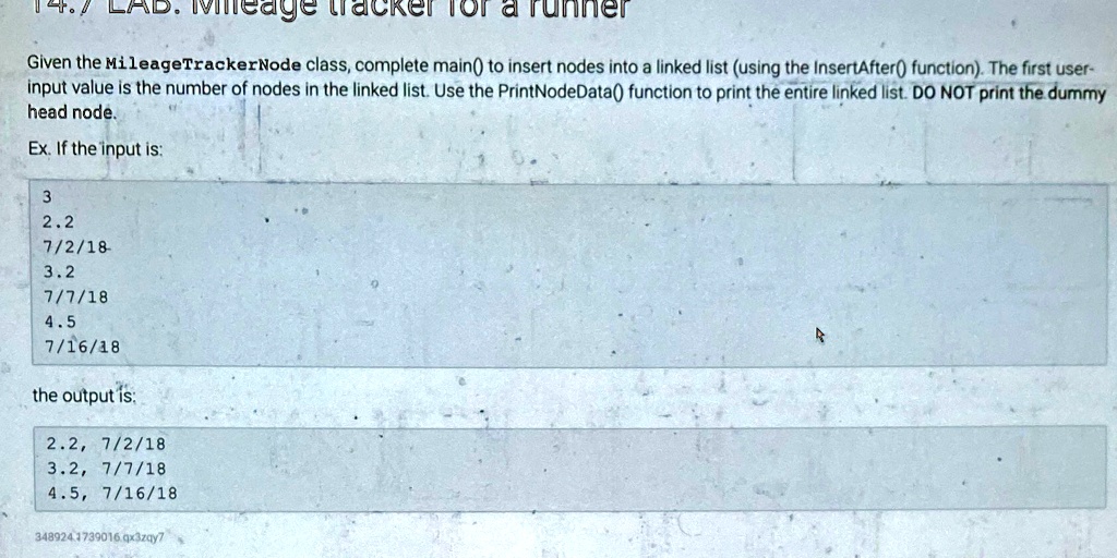 SOLVED: I want the answer in C++. I.E. LAD. mileage tracker for a ...