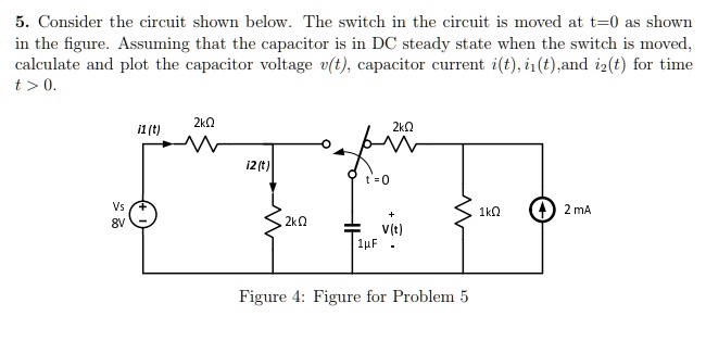 Consider the circuit shown below. The switch in the circuit is moved at ...