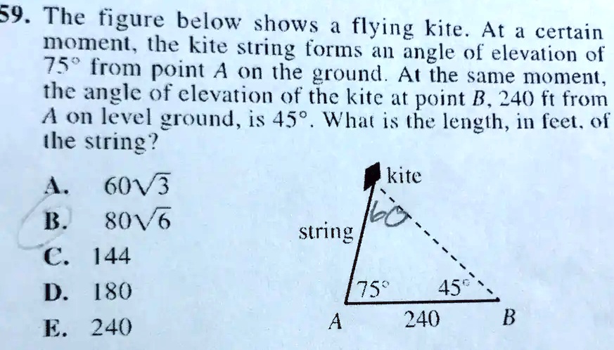 Kite String Format The figure below shows a flying kite. At a certain moment, the kite ...