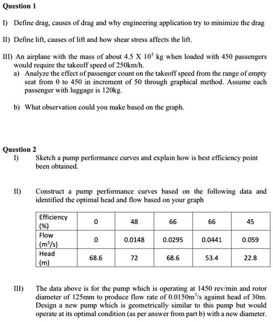 SOLVED Question 1 IDefine drag,causes of drag and why engineering