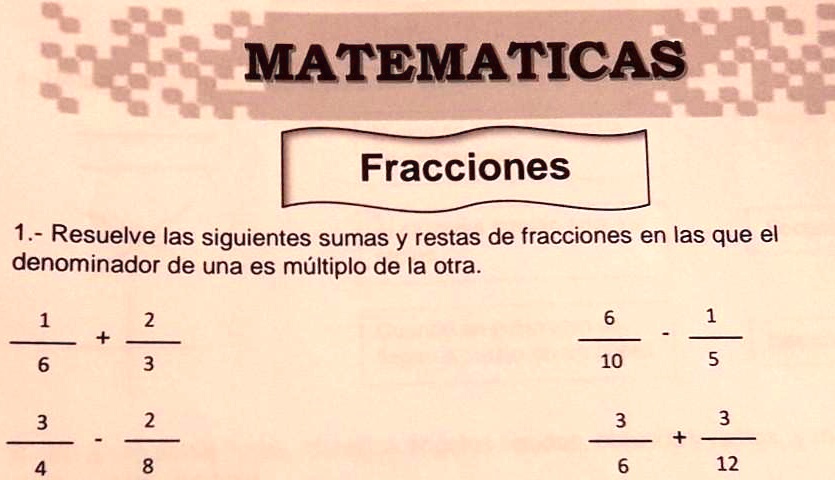 Resuelve Los Siguientes Ejercicios Sumas Y Restas De Fracciones – eroppa