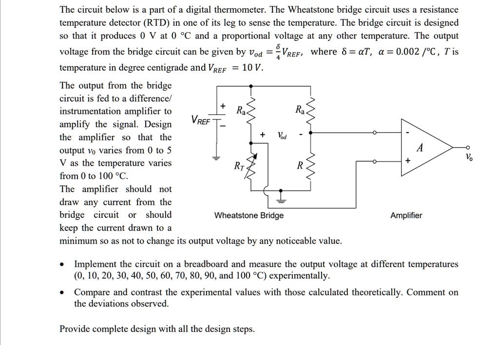 SOLVED Note You must use a difference amplifier or an instrumentation