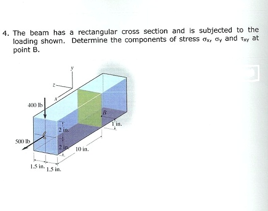 SOLVED: Please help! The beam has a rectangular cross section and is ...