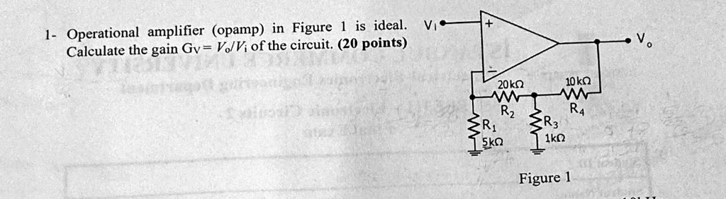 1- Operational amplifier (opamp) in Figure 1 is ideal....