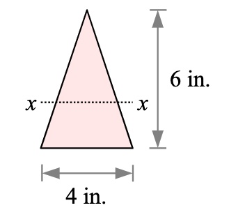 SOLVED: The cross section of a beam is an isosceles triangle. The beam ...