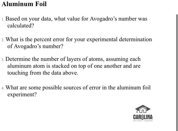 experimental determination of avogadro's number