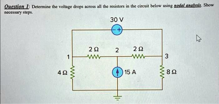 Solved Texts Determine The Voltage Drops Across All The Resistors In The Circuit Below Using 3035