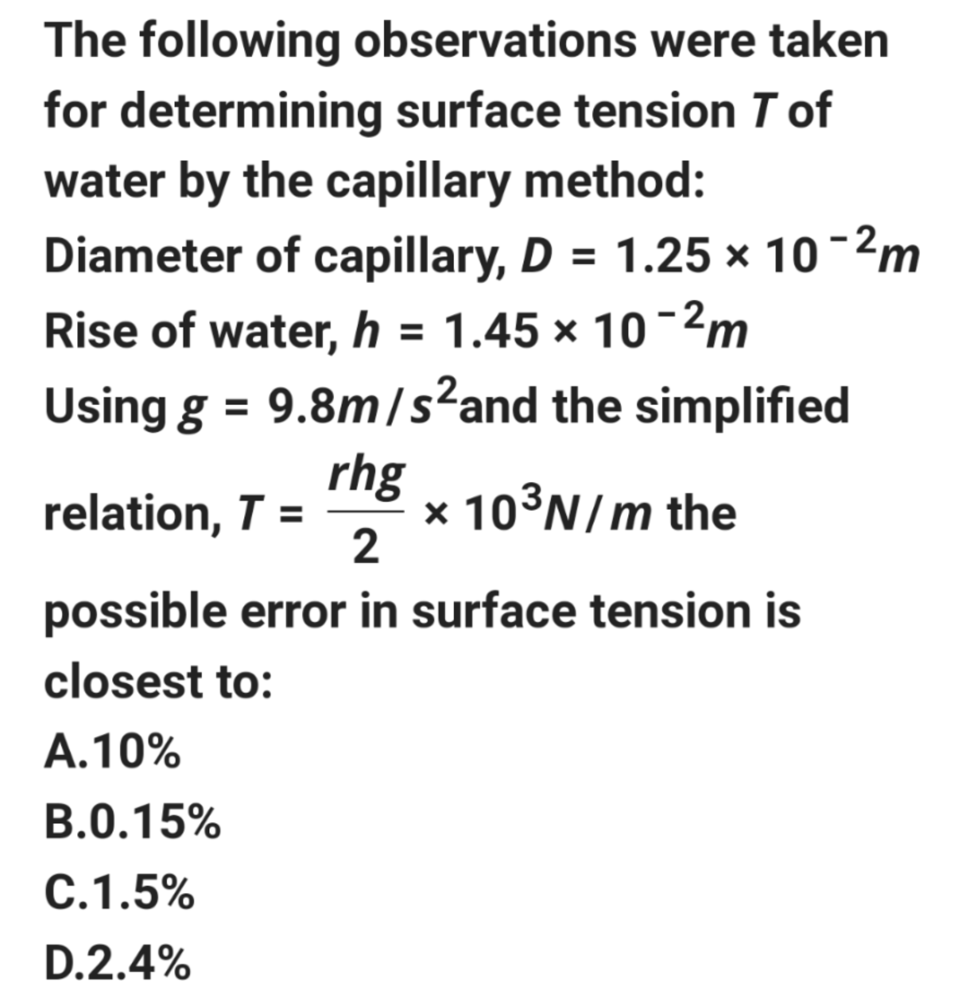 SOLVED The following observations were taken for determining surface