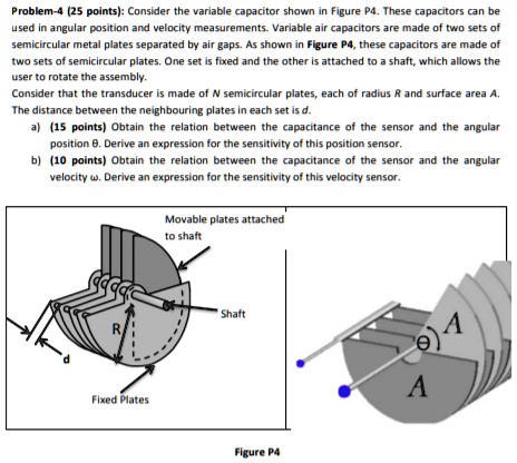 SOLVED: Problem-4 (25 points): Consider the variable capacitor shown in ...