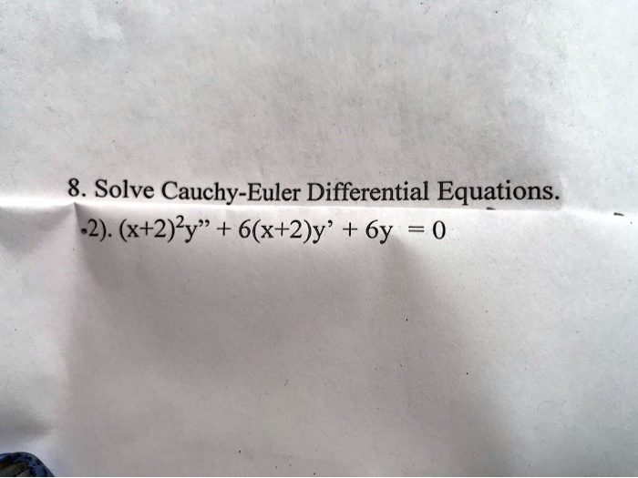 Cauchy Euler Differential Equations
