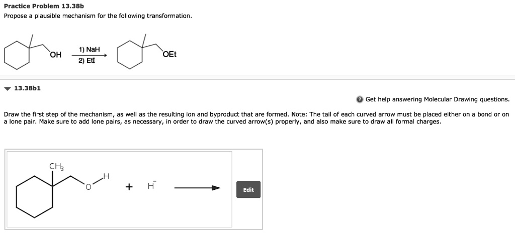 SOLVED: Practice Problem 13.38b Propose Plausible Mechanism For The ...