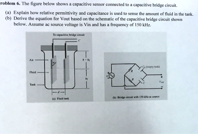 Capacitance Switch Problems Problem 6. The figure below shows a capacitive sensor connected to a ...
