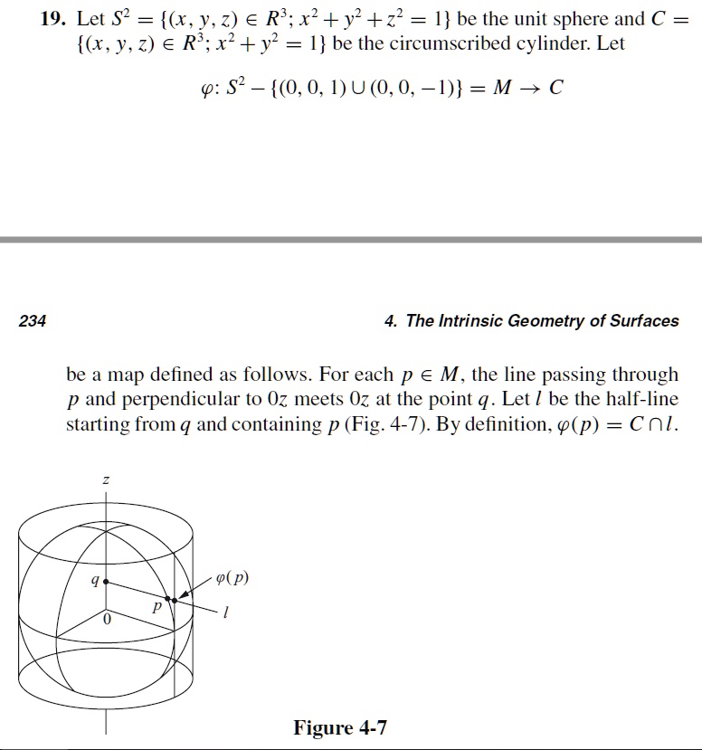 Solved 19 Let S X Y 2 E R X2 Y2 Z 1 Be The Unit Sphere And A X Y 2 A R X Y 1 Be The Circumscribed Cylinder Let 0 S 0 0 1 U 0 0 1 M Solved 19 Let S X Y 2 E R X2 Y2 Z 1 Be The Unit Sphere And A X Y 2 A R X Y 1 Be The Circumscribed Cylinder Let 0 S 0 0 1 U 0 0 1 M