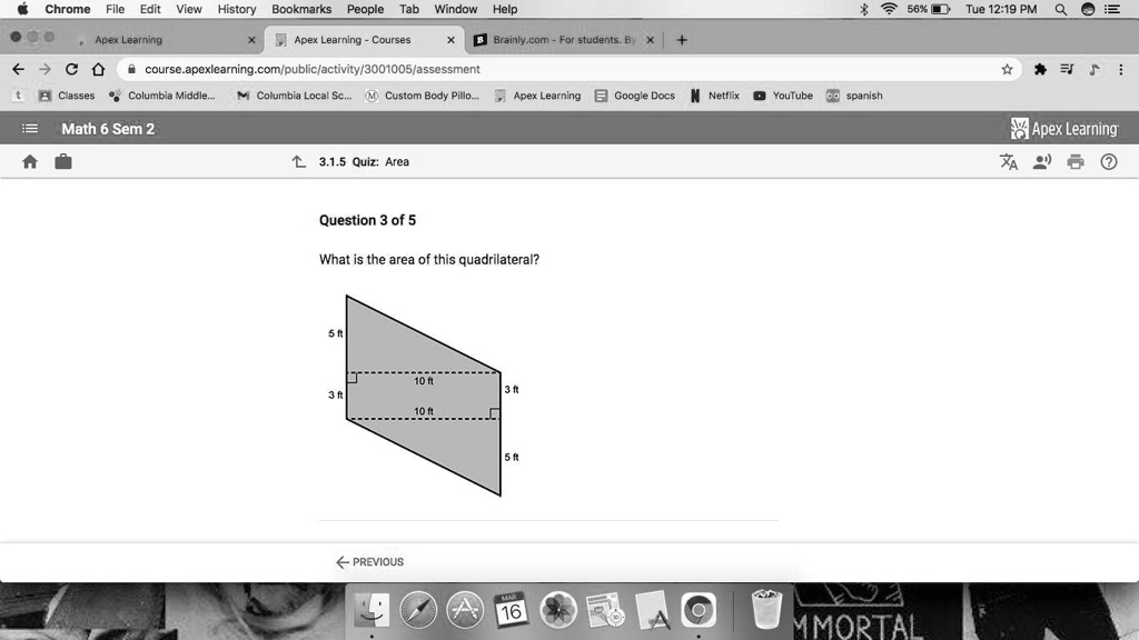 What is the area of this quadrilateral?