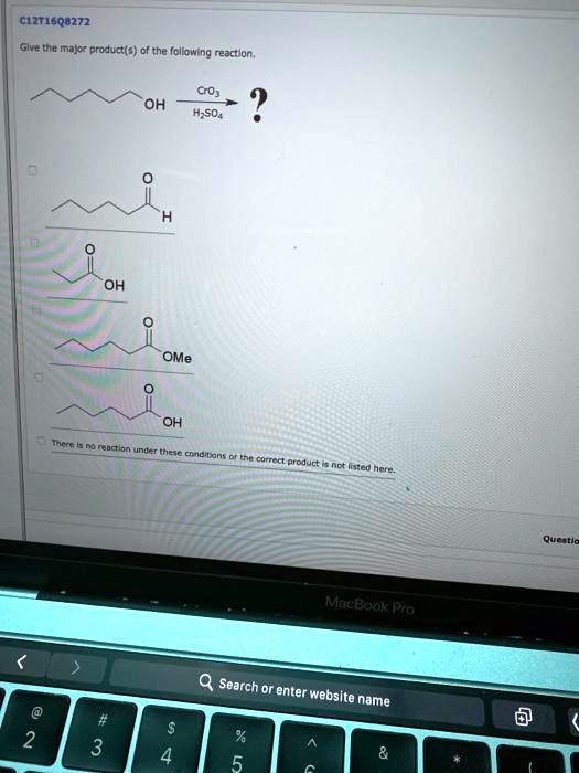 Give the major product(s) of the following reaction.

OH ? CrO3 / H2SO4 ? ?

There is no reaction under these conditions or the correct product is not listed here.