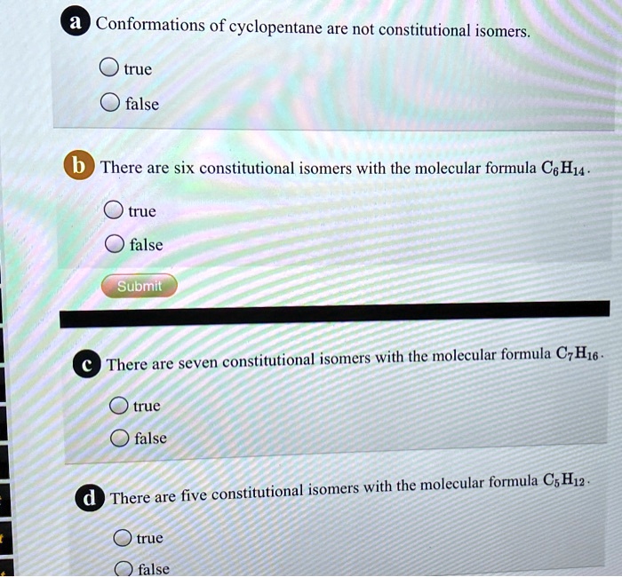 SOLVED Conformations of cyclopentane are not constitutional isomers