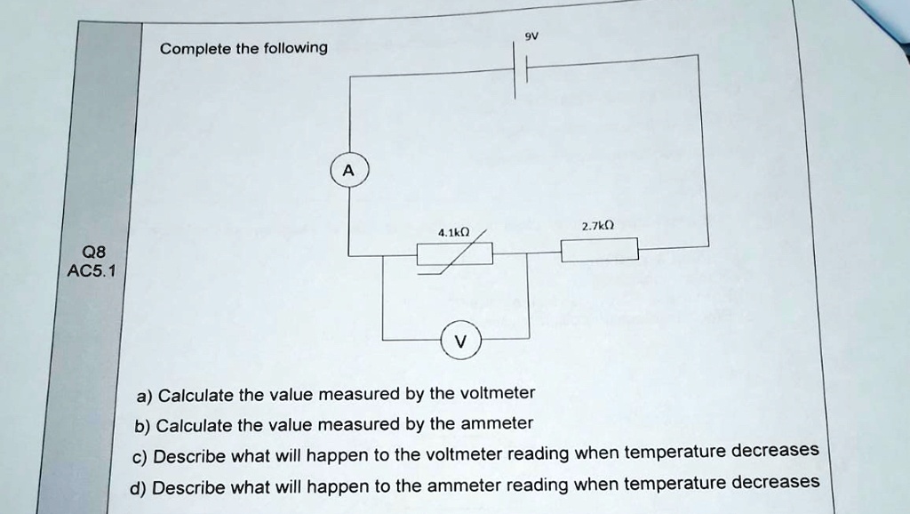 SOLVED 41.0 2.70 Q8 AC 5.1 a) Calculate the value measured by the