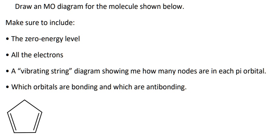 Draw an MO diagram for the molecule shown below_Make … - SolvedLib