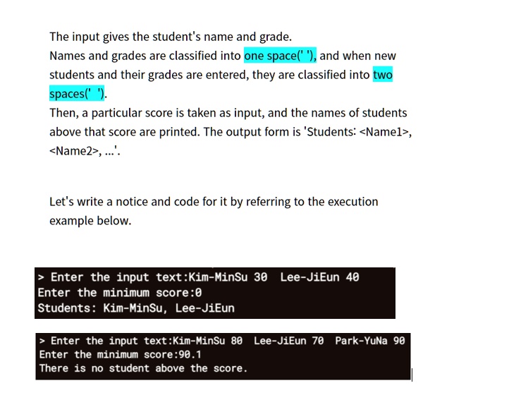 SOLVED: Help using for loop in Python The input gives the student's ...