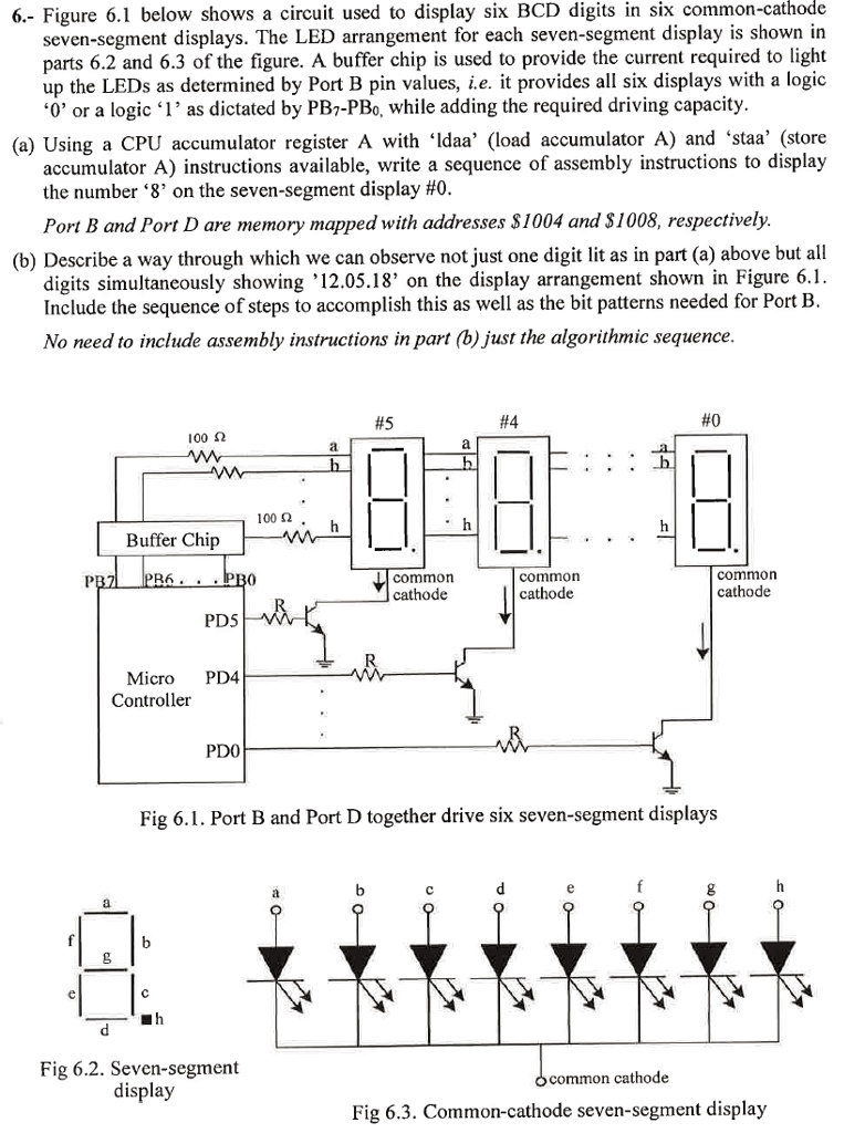 texts 6 figure 61 below shows a circuit used to display six bcd digits ...