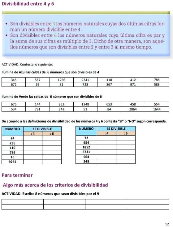 números divisibles entre 4 8 y 100