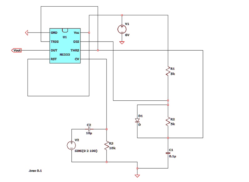 SOLVED: Given below is a frequency modulator circuit in LTspice that ...