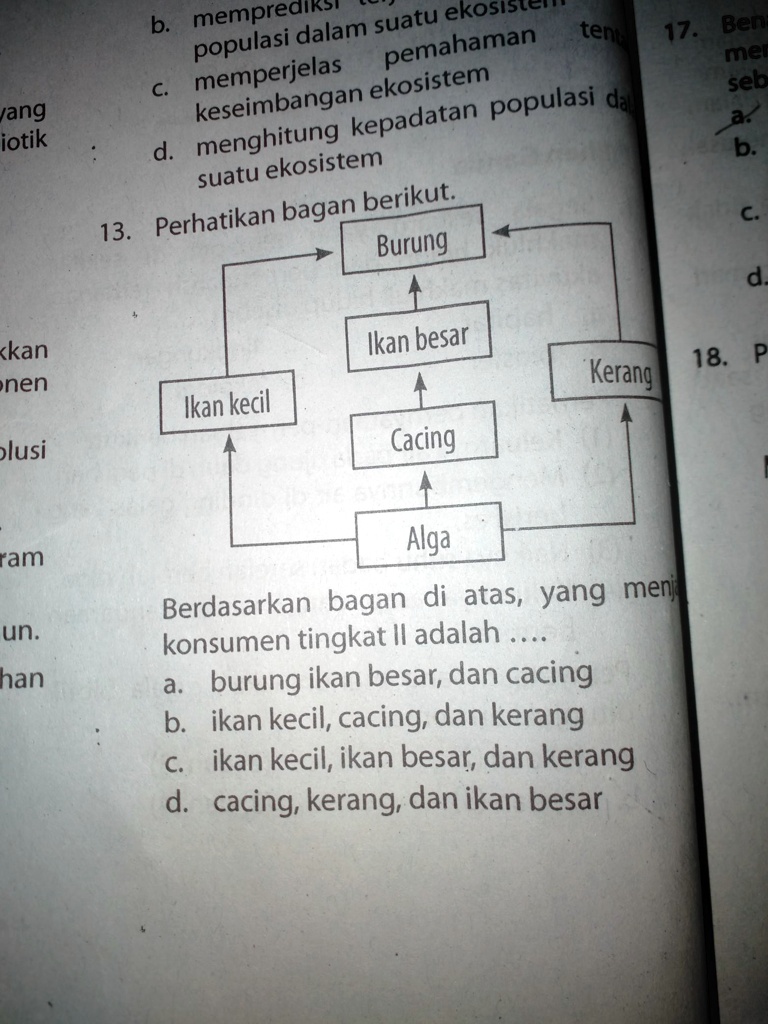 SOLVED: Tolong Dong Yang Bisa.......... B: Mempreaik> Suatu Ekosiste ...