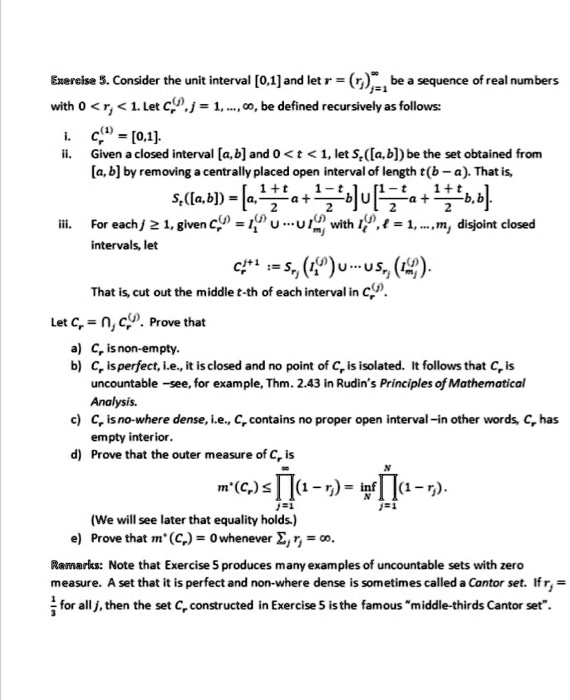 SOLVED Erere Isa Consider the unit interval 0 1 and let rn be a