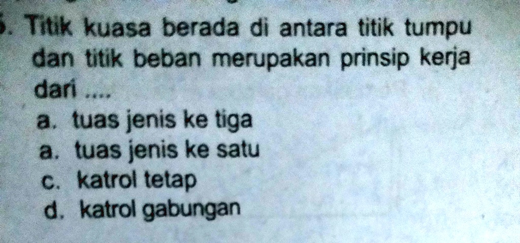 SOLVED: tlng jwb skrng ya!!besok d kumpul Titik kuasa berada di antara ...