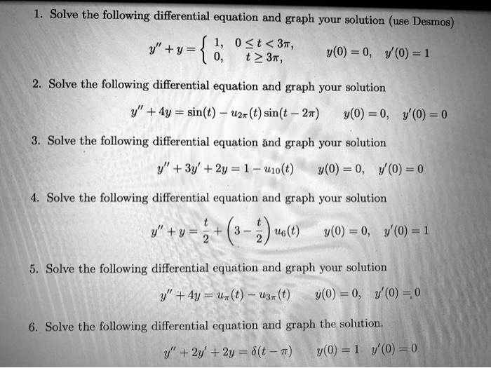 SOLVED Solve the following differential equation and graph your
