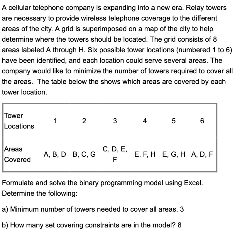 SOLVED:A cellular telephone company is expanding into a new era Relay ...