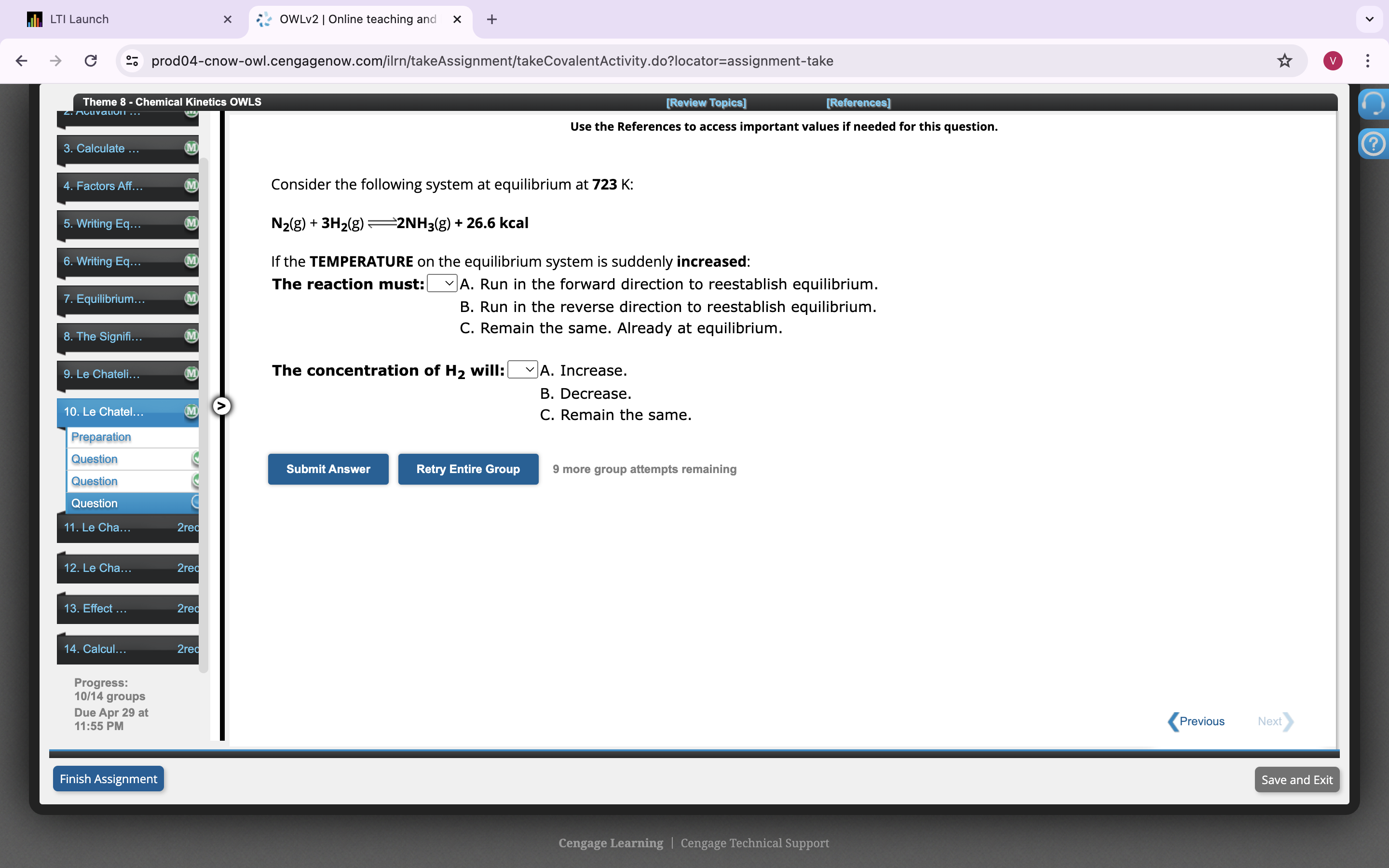 LTI Launch OWLv2 | Online Teaching And Prod04-cnow-owl.cengagenow.com ...