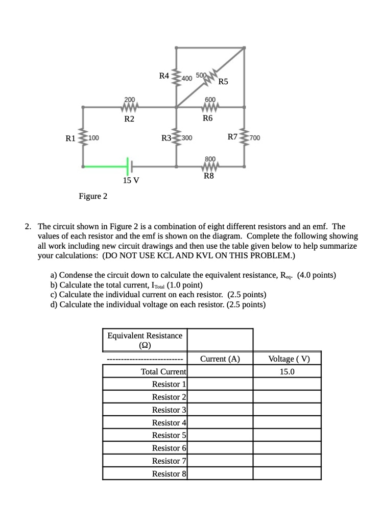 SOLVED The circuit shown in Figure 2 is a combination of eight