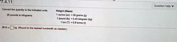 26 lbs in outlet kgs