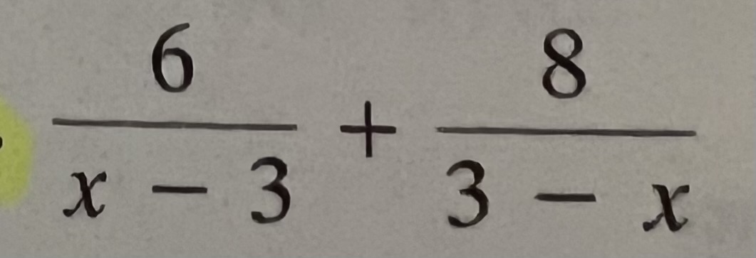 ( frac6x-3+frac83-x )