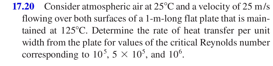 SOLVED: 17.20 Consider atmospheric air at 25^∘C and a velocity of 25 m ...
