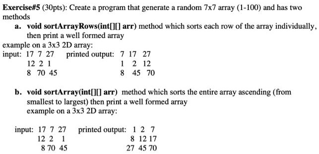[GET ANSWER] Exercise#5 (30pts): Create a program that generate a ...