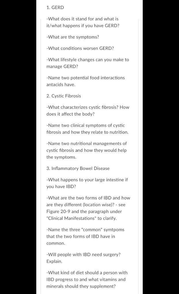 SOLVED Please help! 1. GERD What does it stand for and what is it