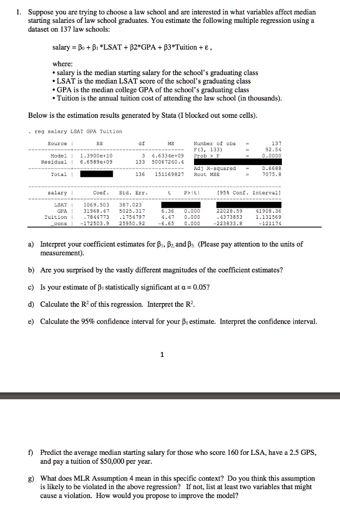 SOLVED Suppose you are trying to choose law school and are interested